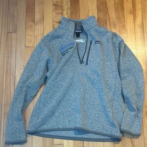 “The Brigham” Patagonia Men's Zip-Up Sweater in Heather Gray